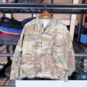 Military Combat Shirt Men Medium Short ACU Digital Camo Army Tactical Uniform